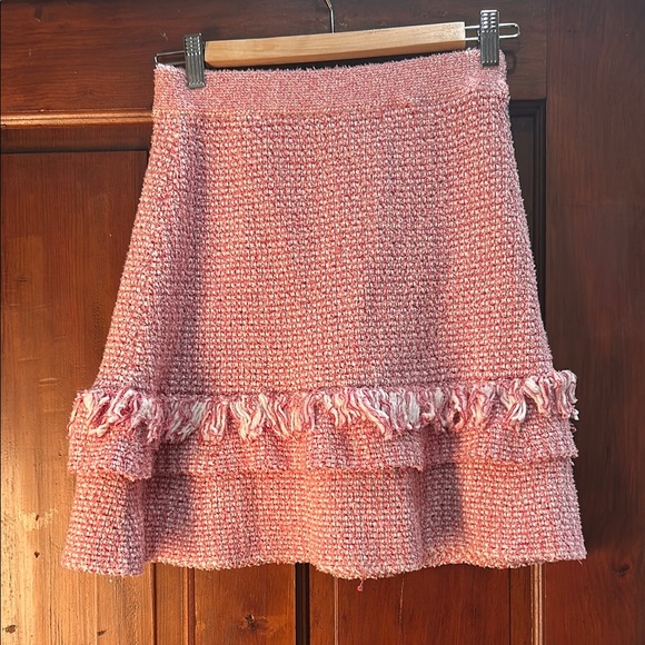 Maeve Dresses & Skirts - Maeve Anthropologie red and white  Ruffled Mini Skirt